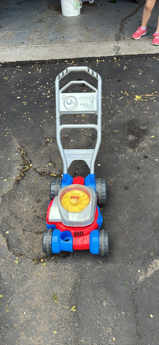 Fisher price lawn mower bubble toy
