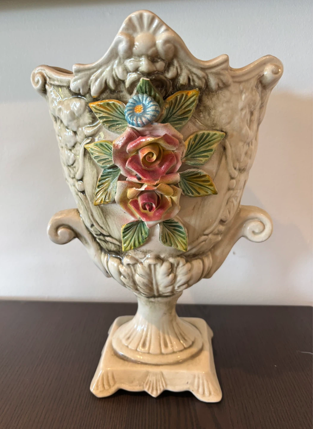 Vintage Italian Capodimonte Style Porcelain Vase