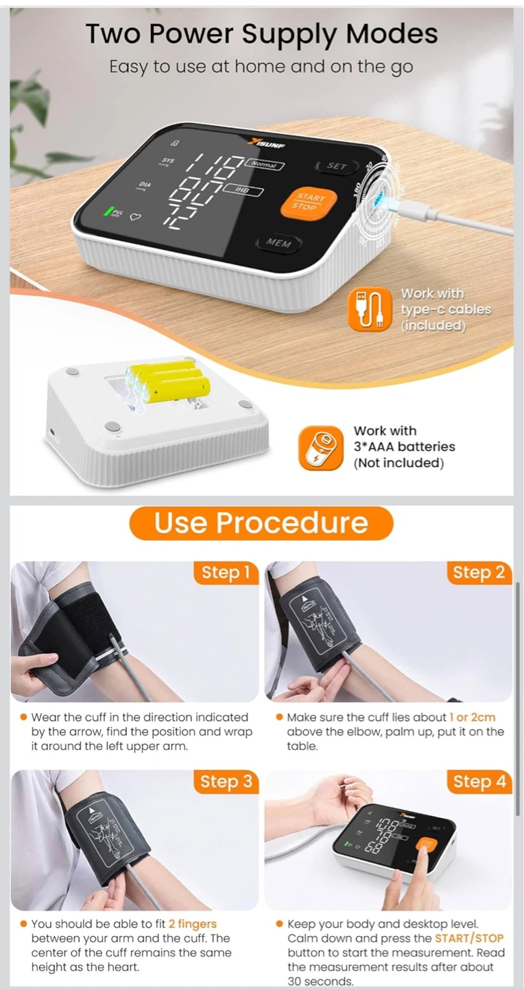 Upper Arm Intelligent Blood Pressure Monitor - photo 4