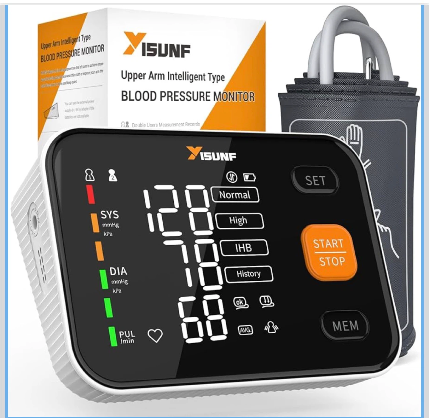 Upper Arm Intelligent Blood Pressure Monitor