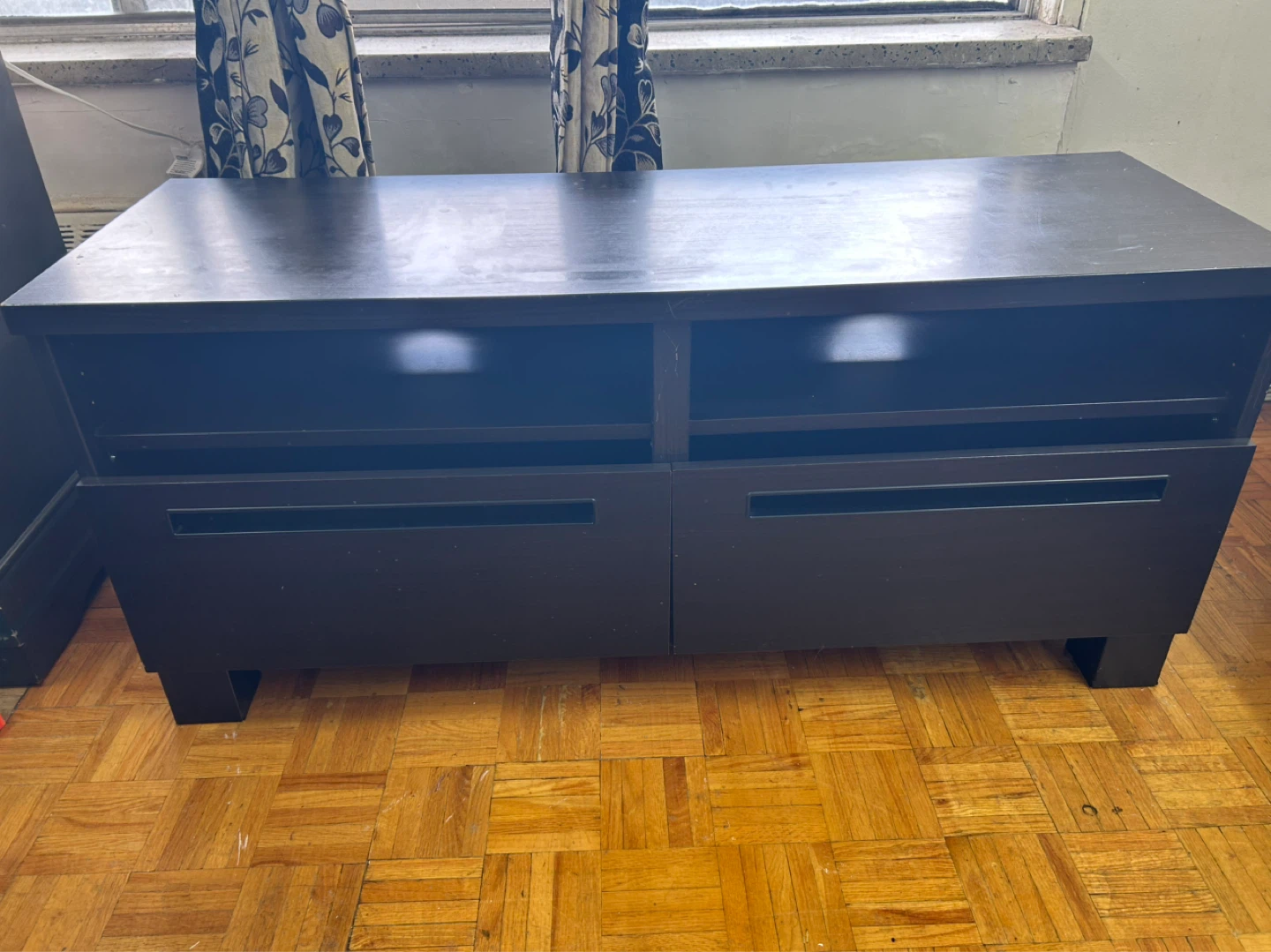 Dark Brown Entertainment Unit with Drawers