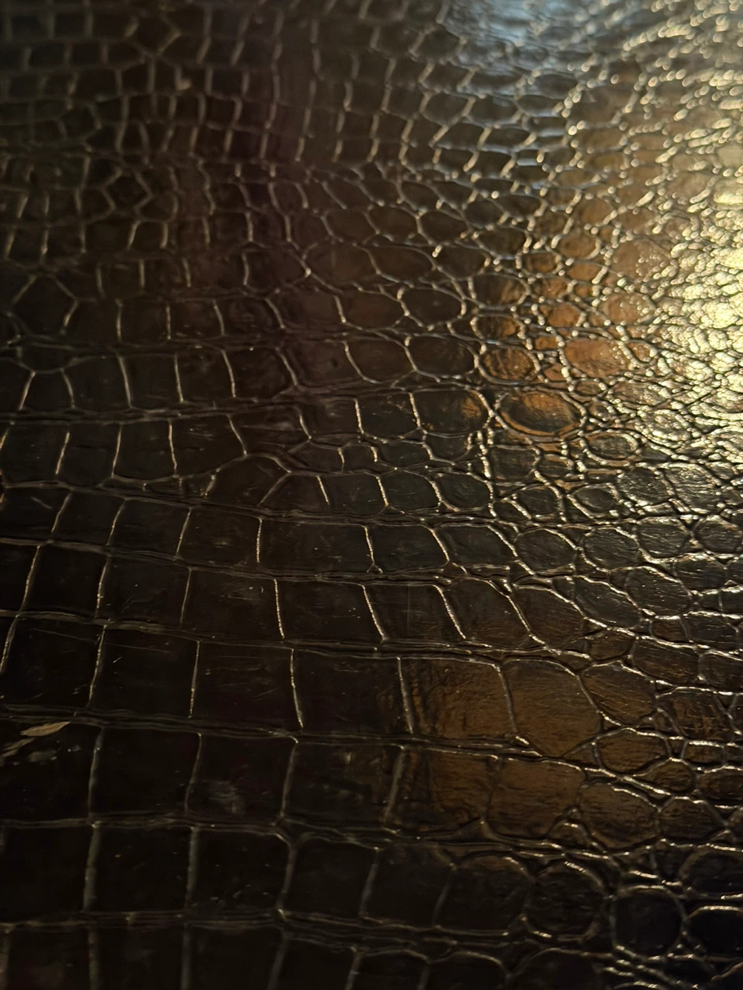 Black Faux Croc C-Table - photo 3