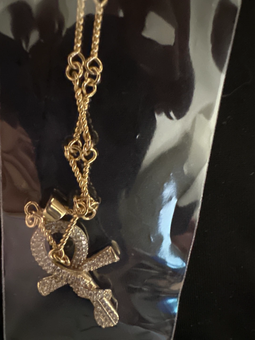 18k Gold laminated ankh Necklace - photo 2