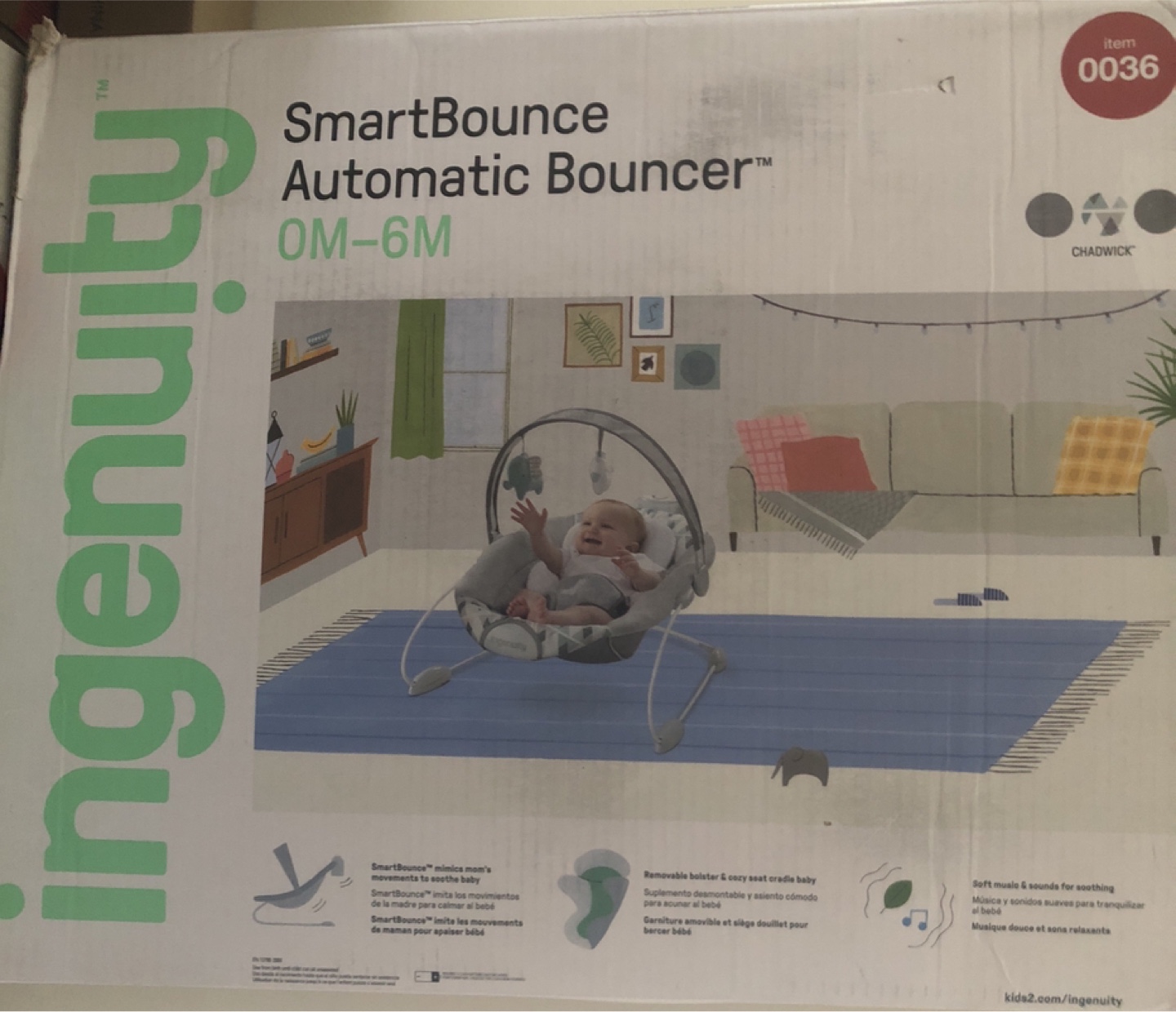 Ingenuity SmartBounce Automatic Bouncer OM-6M