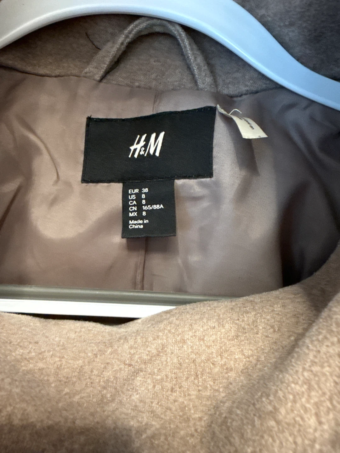 Women’s H&M Taupe Double-Breasted Peacoat - photo 5