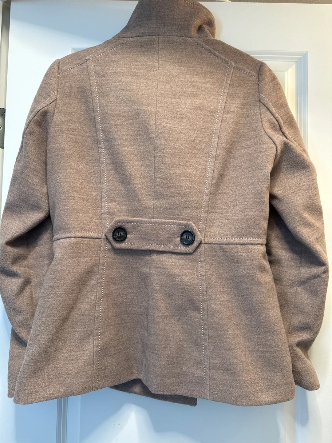Women’s H&M Taupe Double-Breasted Peacoat - photo 2