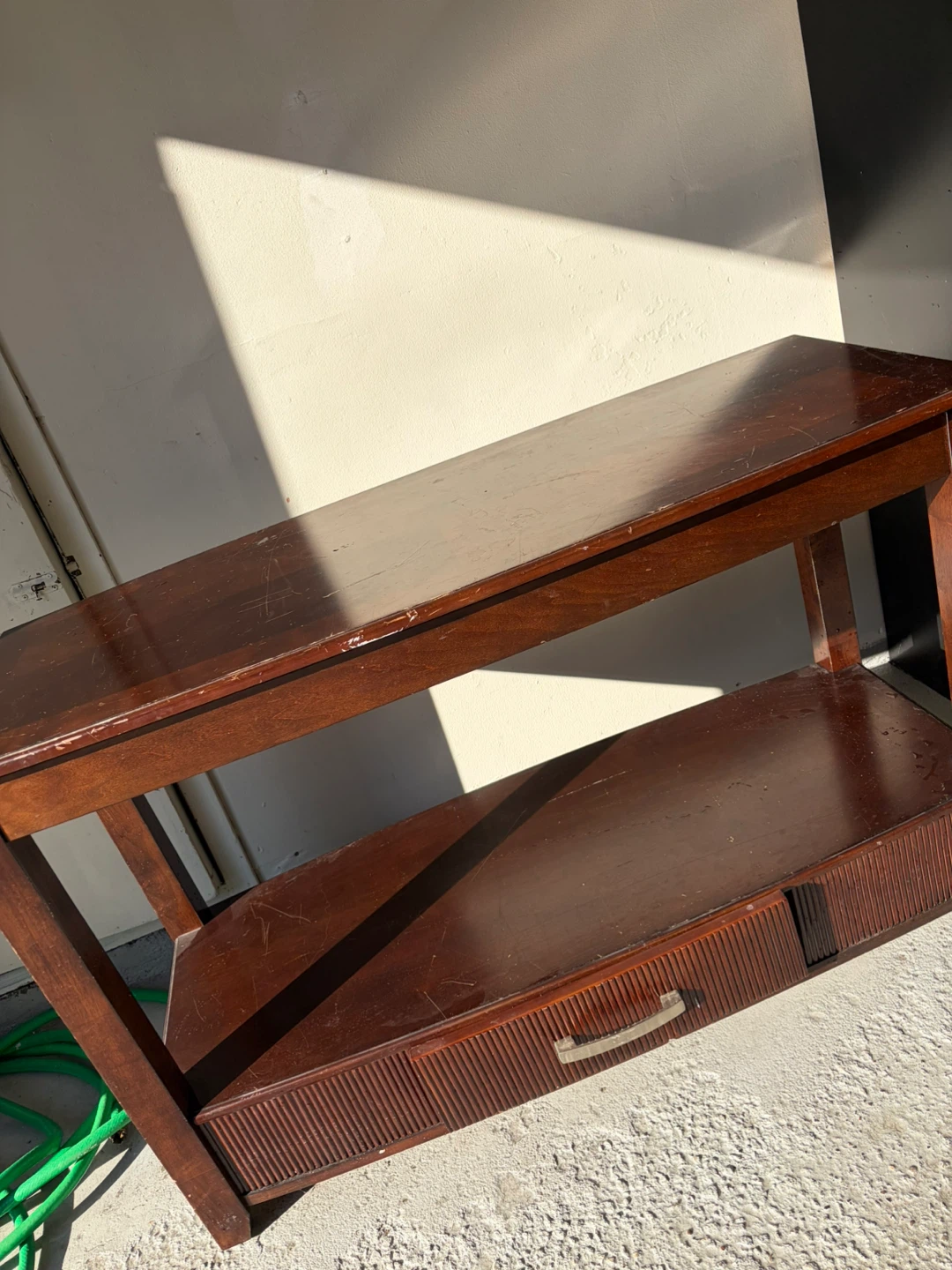 Dark mahogany console table