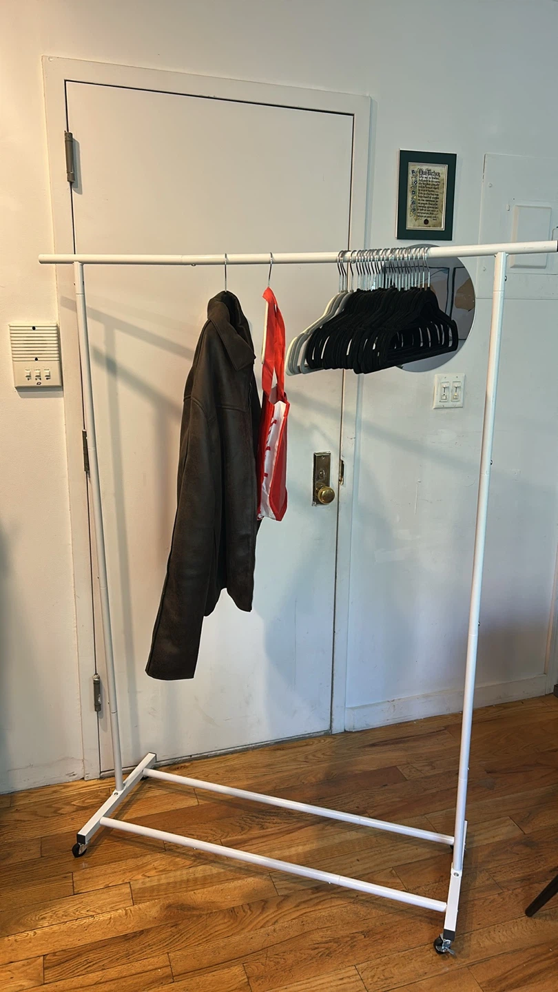 Clothing rack with hangers