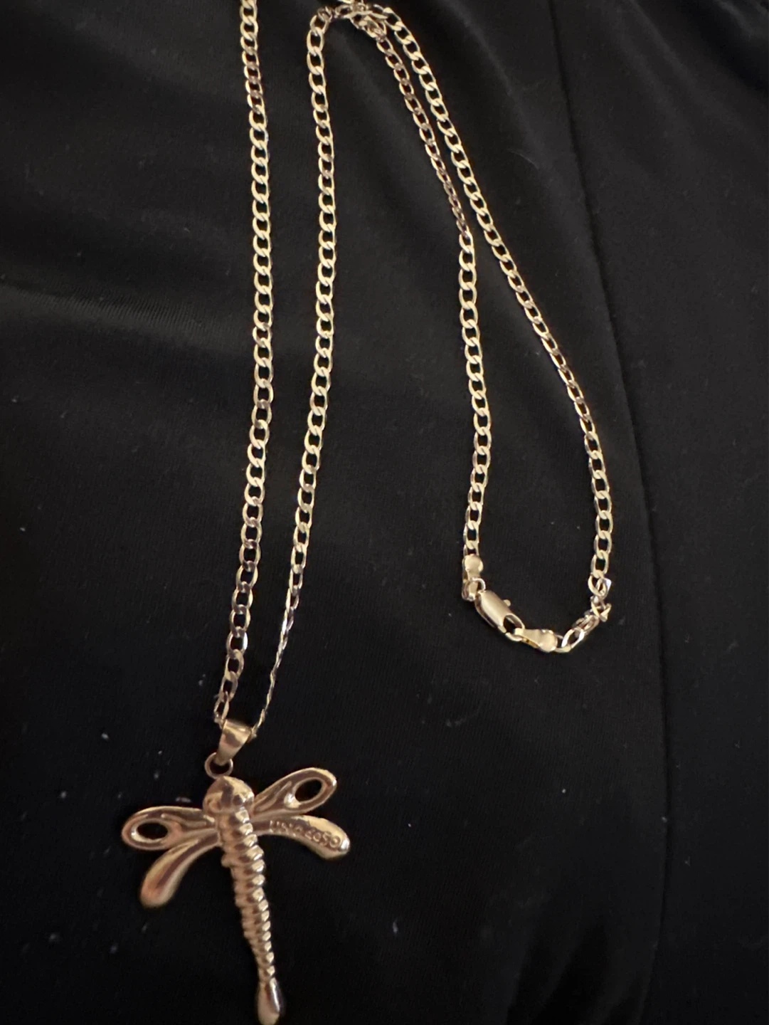 14k gold laminated Dragonfly Pendant Necklace