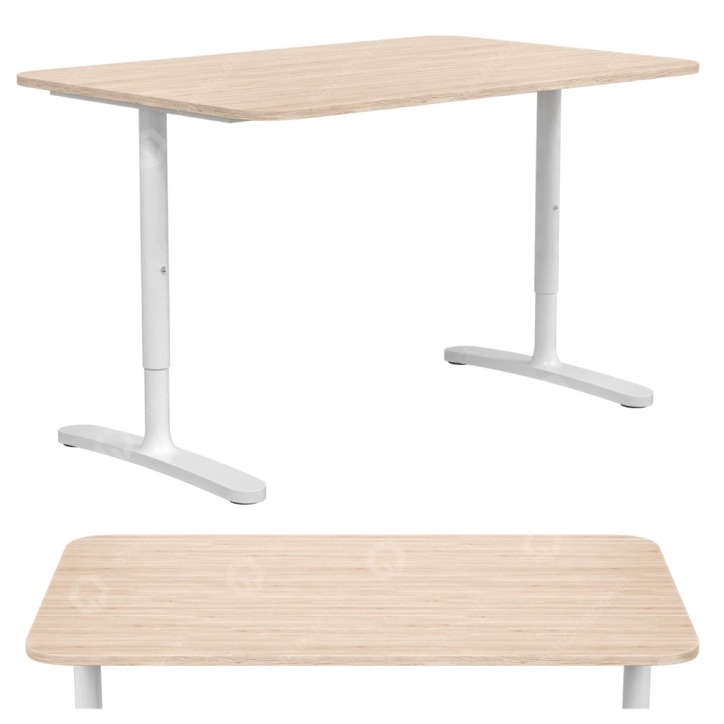 IKEA Bekant Desk - Light Wood & White - photo 4