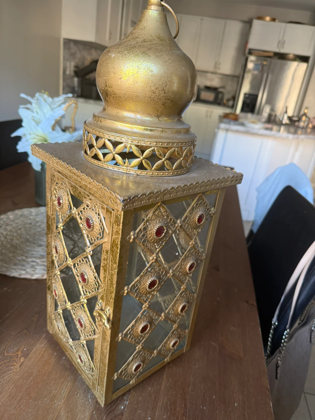 Gold Moroccan Lantern - photo 3
