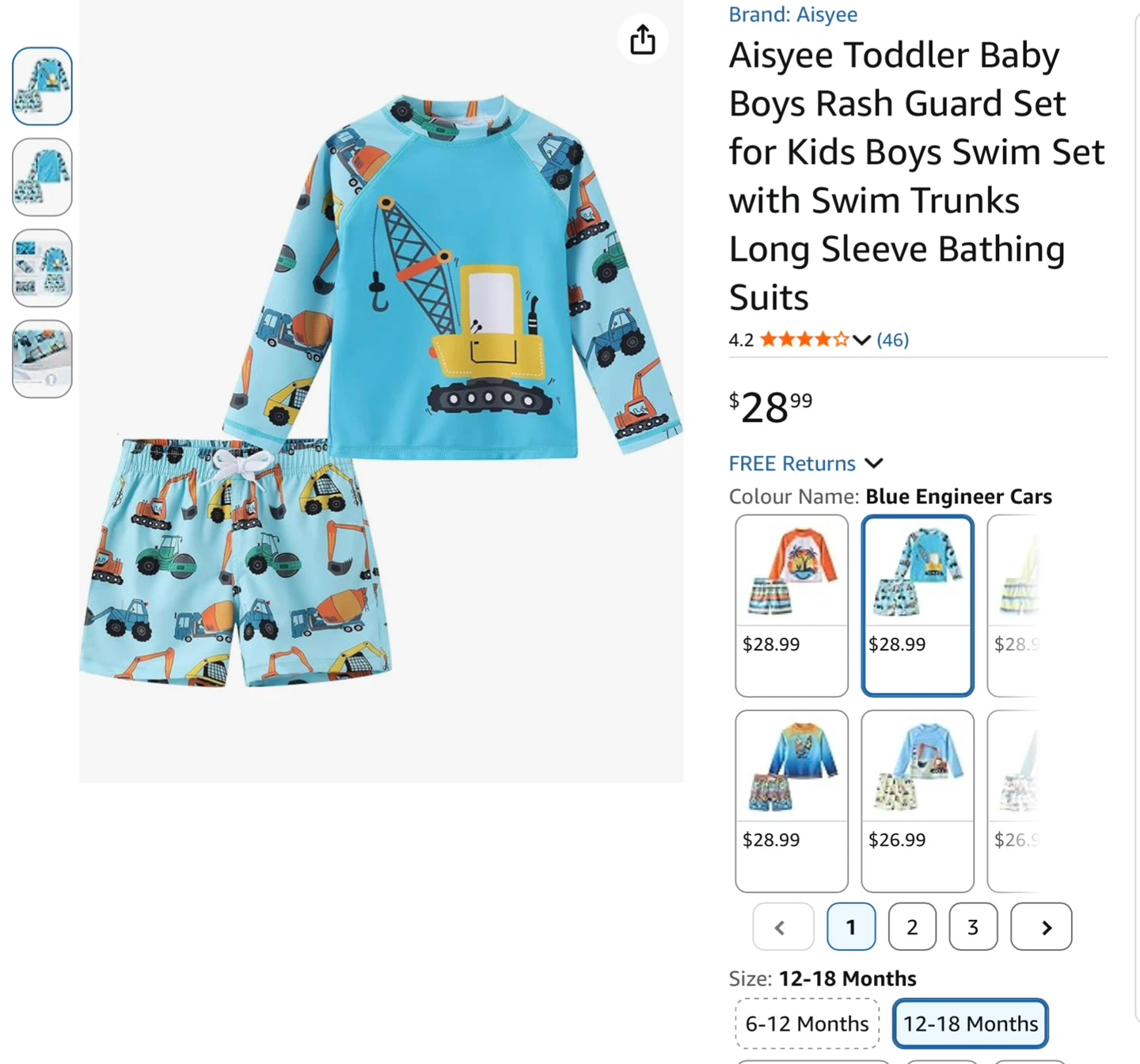 New cute Toddler Boys Rash Guard Set 12-18mths - photo 2