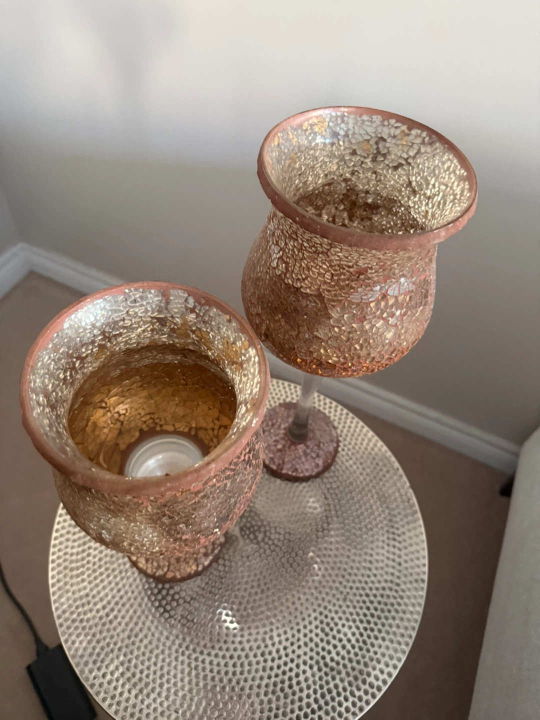 Mosaic Glass Candle Holders - Set of 2 - photo 3