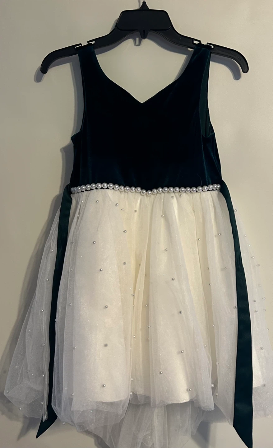 Girls Velvet & Tulle Dress with Pearls Size 10 American Princess - photo 2
