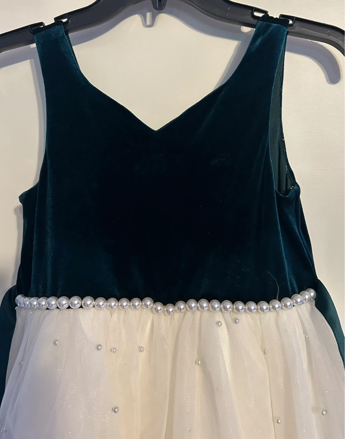 Girls Velvet & Tulle Dress with Pearls Size 10 American Princess - photo 5