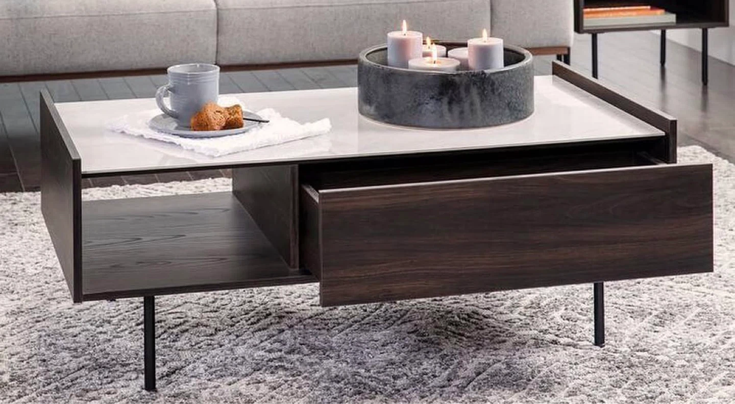 Modern Coffee Table with Drawer - photo 2
