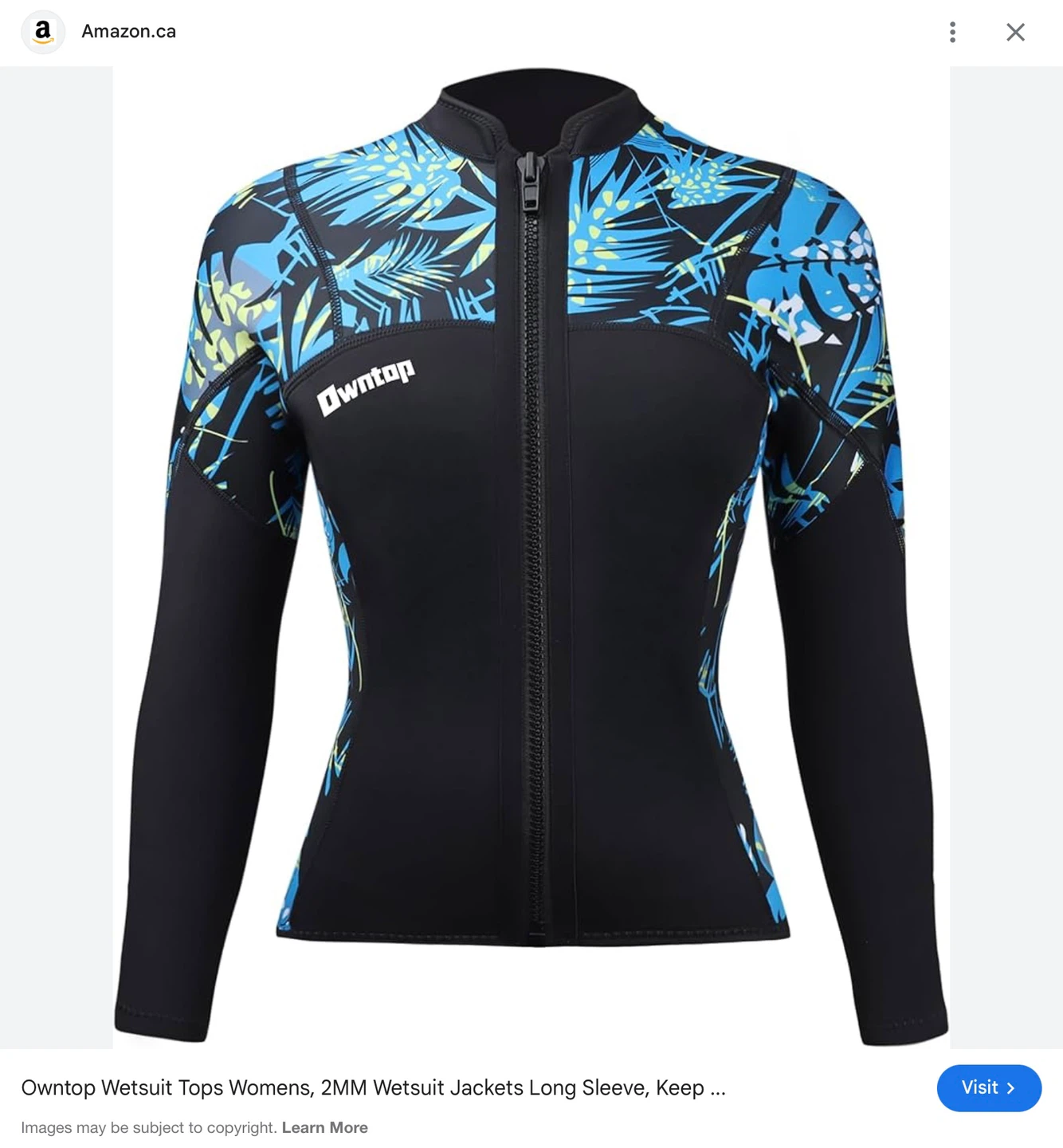 New Classy Women's Wetsuit Top Medium