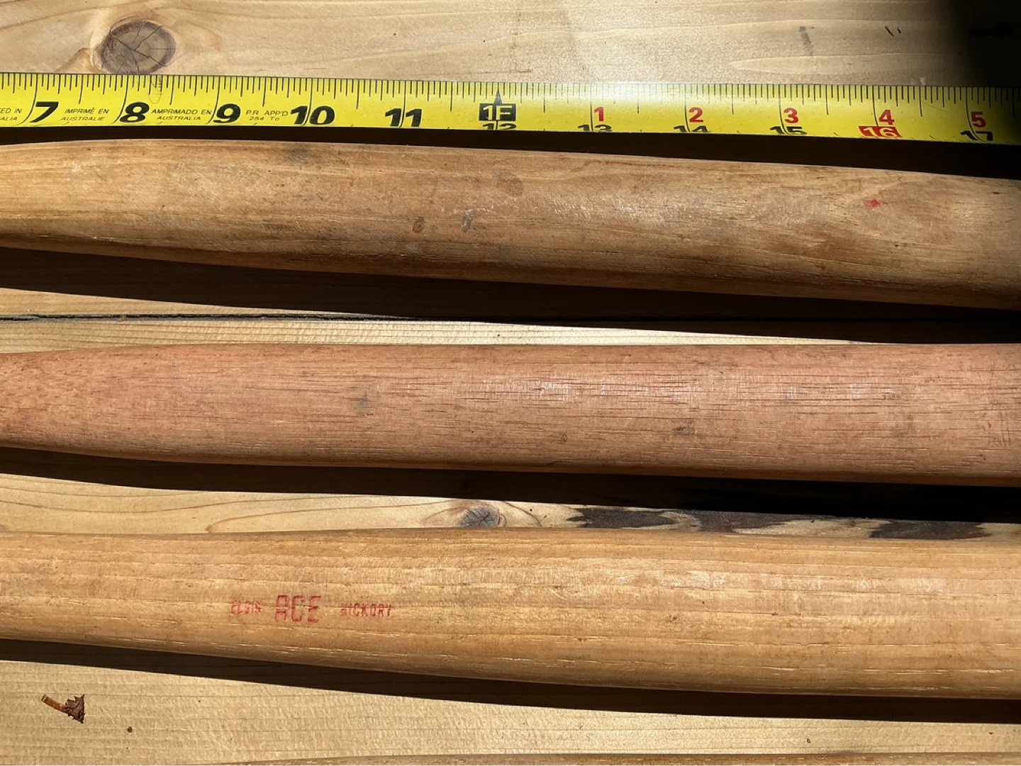 5 Vintage Hickory Tool Handles ! - photo 3