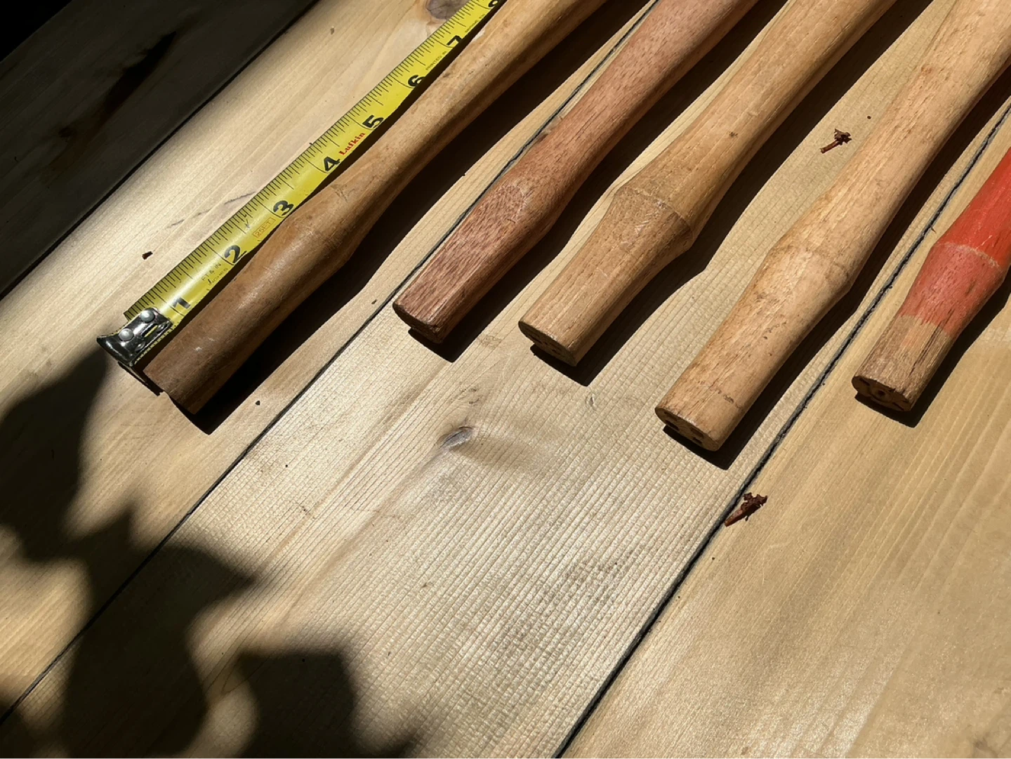 5 Vintage Hickory Tool Handles ! - photo 5