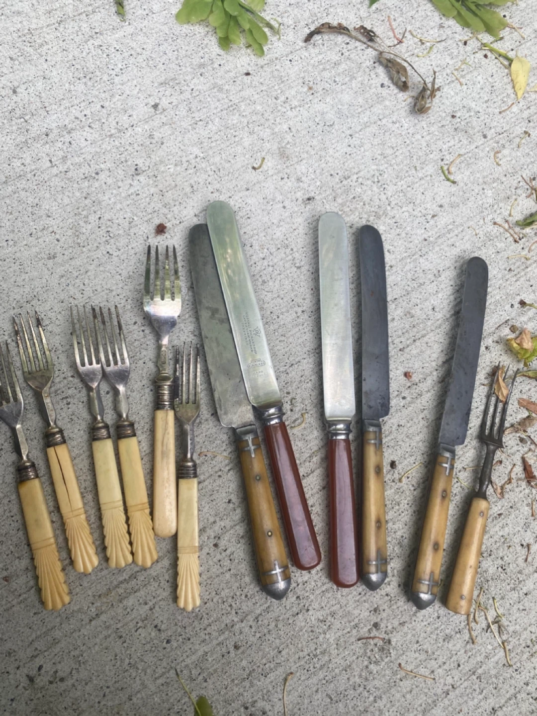 Vintage Cutlery Set - Knives and Forks