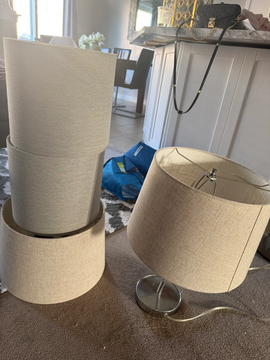 Lampshade Set with Table Lamp