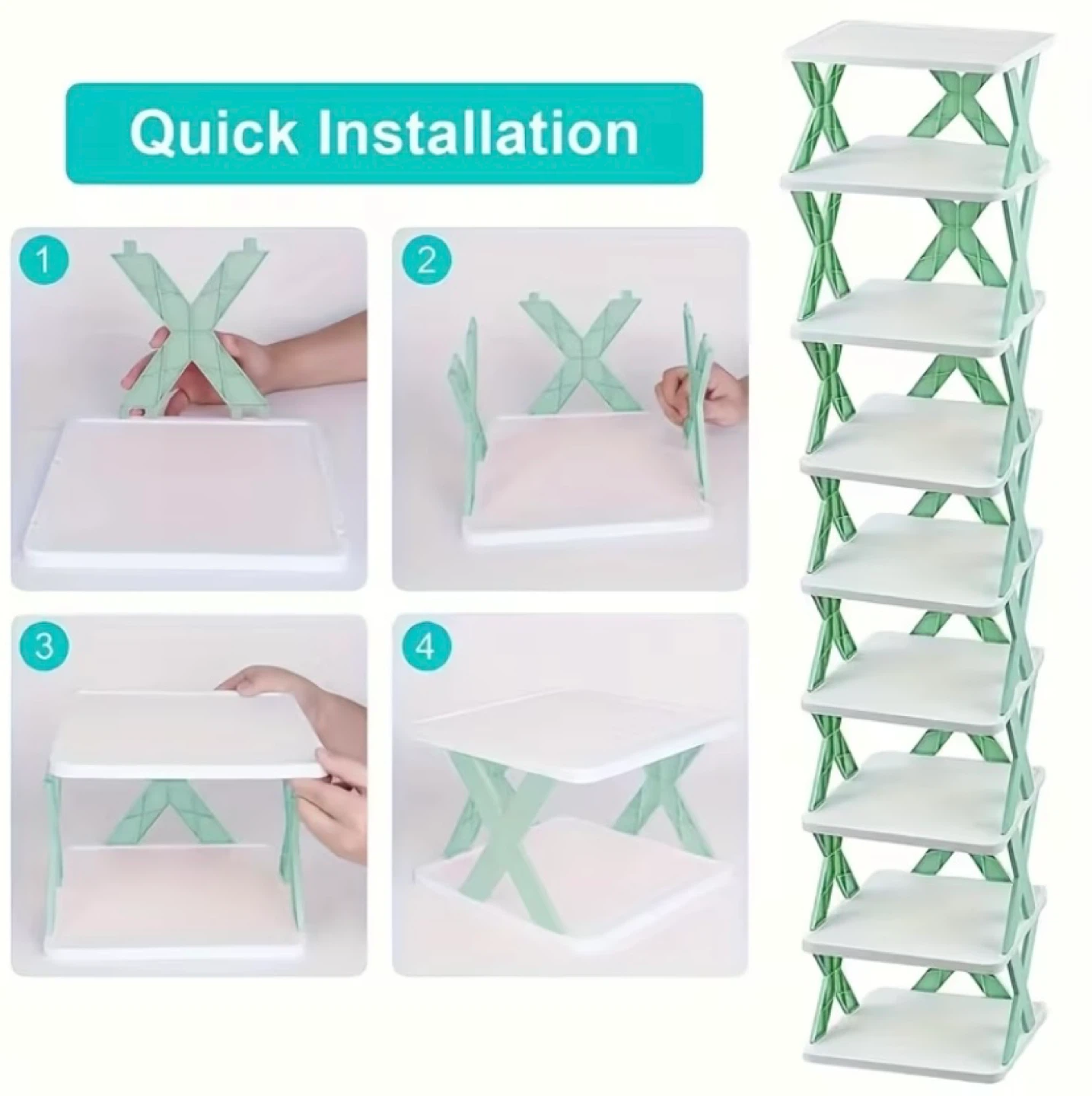 9-Tier Folding Storage Shelf