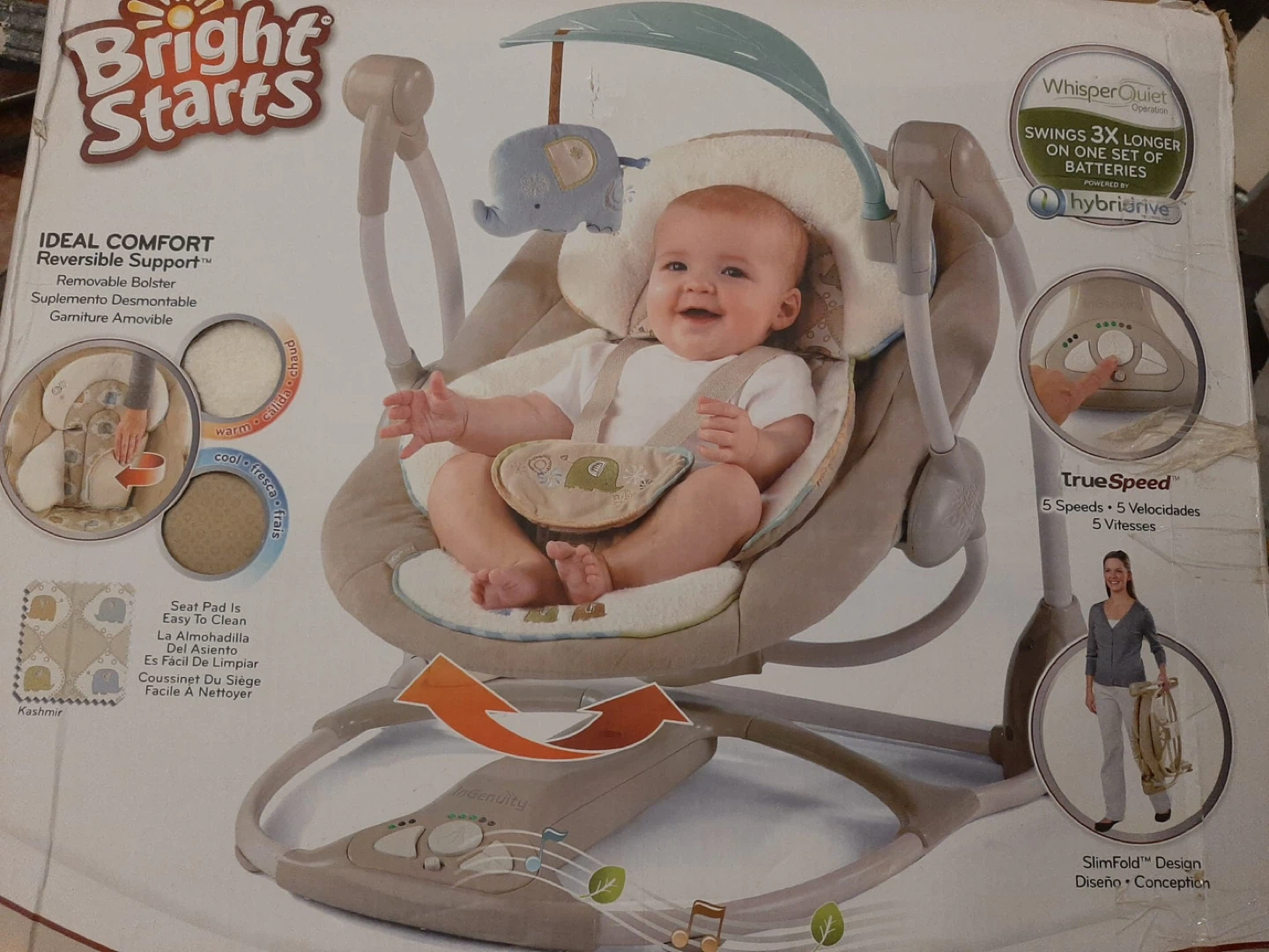 InGenuity Smart & Quiet Portable Baby Swing