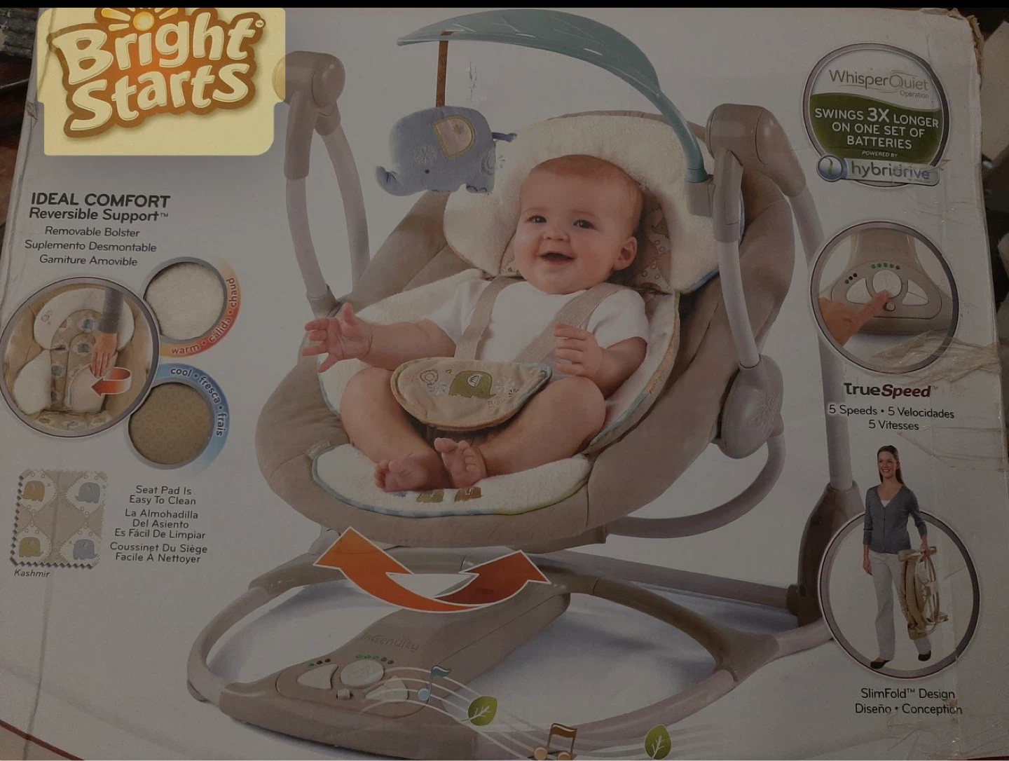 InGenuity Smart & Quiet Portable Baby Swing - photo 3