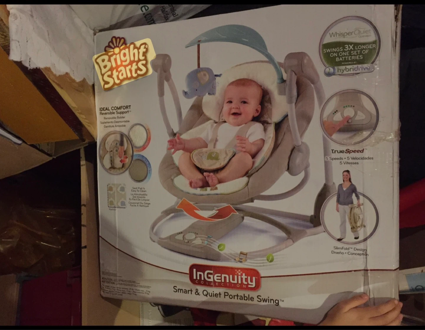 InGenuity Smart & Quiet Portable Baby Swing - photo 4