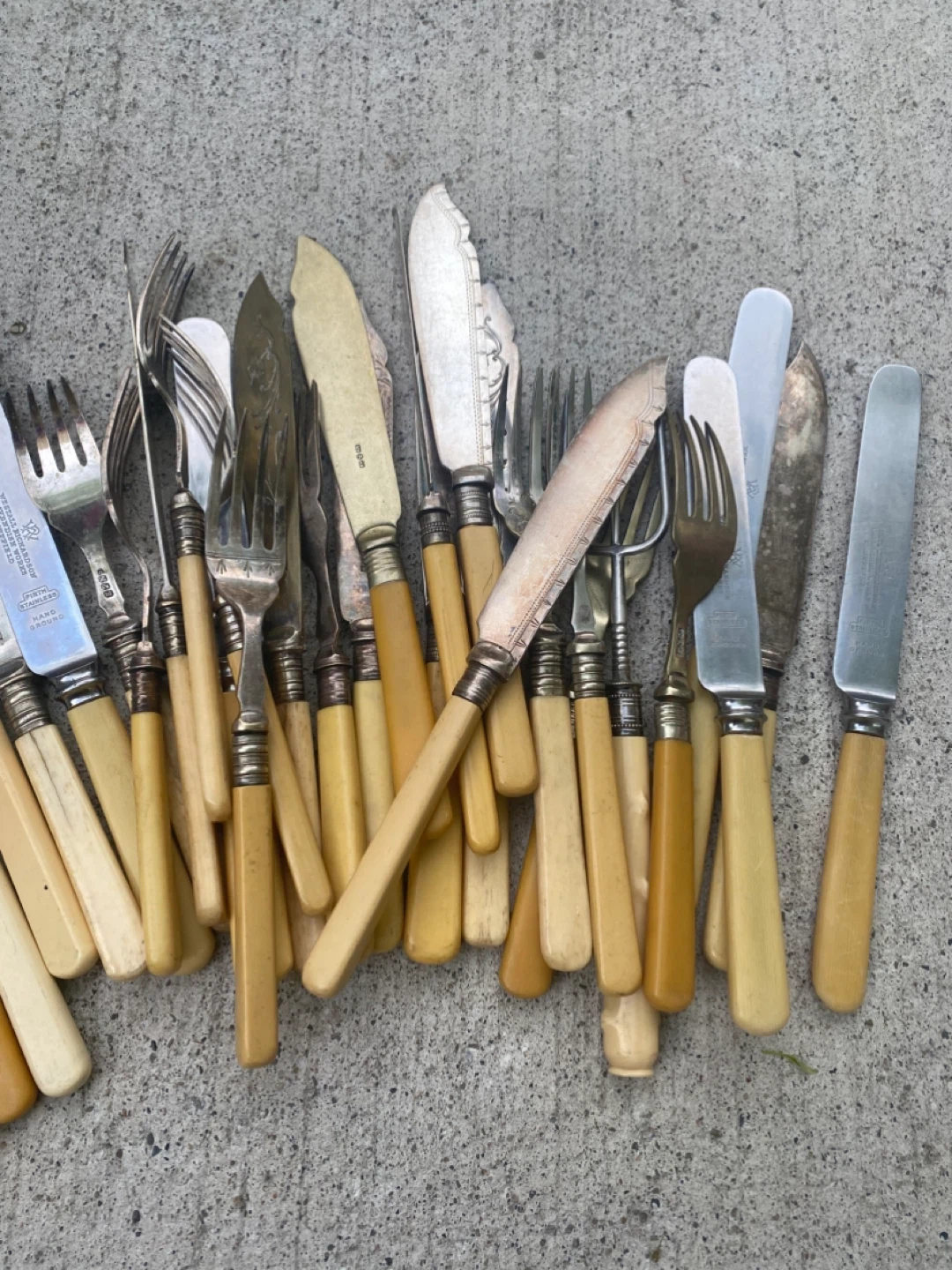Vintage Mixed Cutlery Set with Bakelite Handles(54pieces) - photo 2
