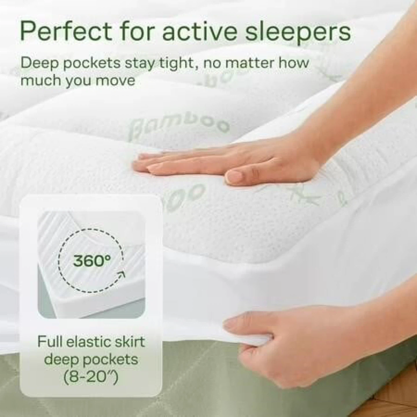 Bamboo Mattress Topper full/double size - photo 2