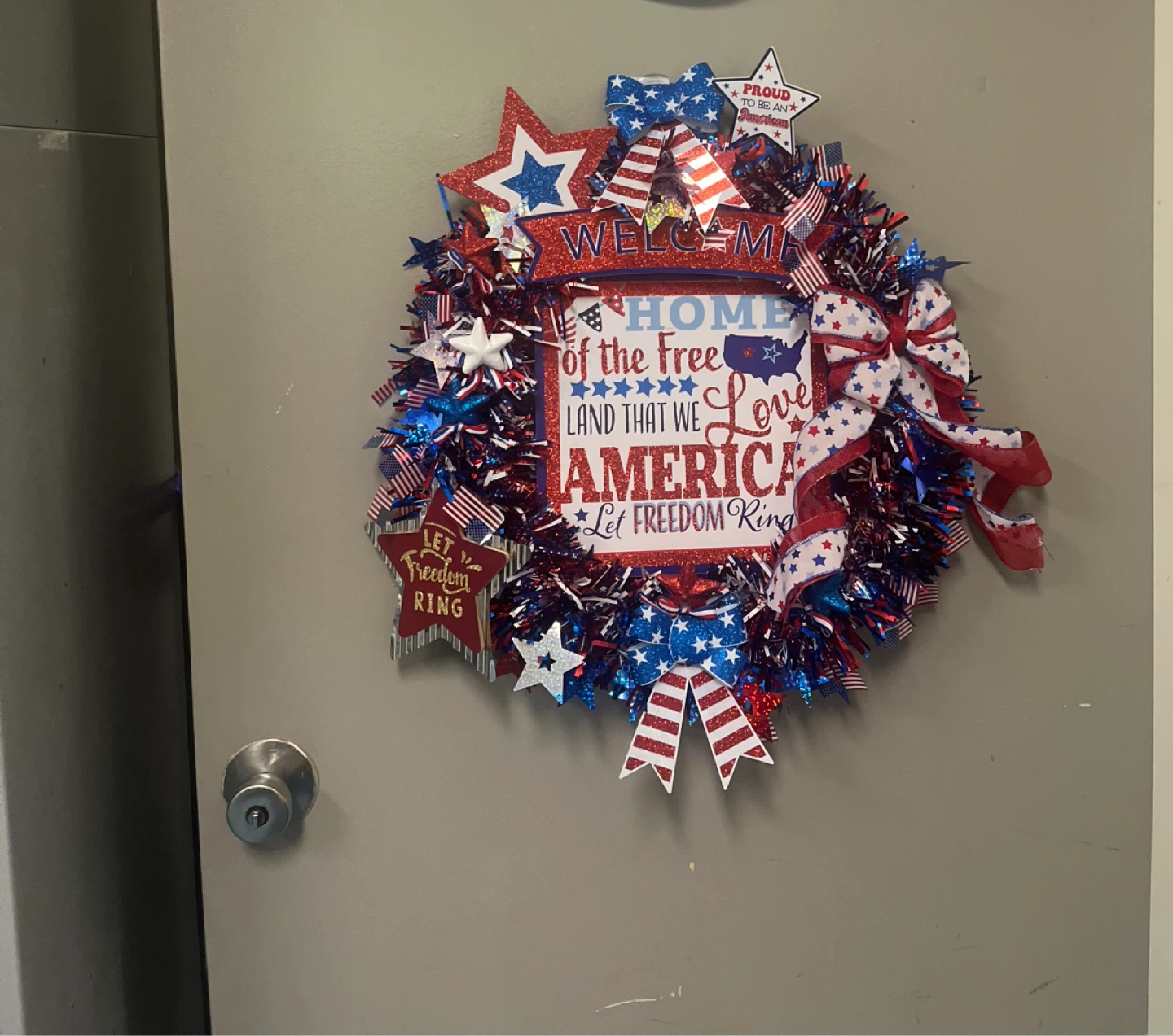 Patriotic "Home of the Free" Wreath