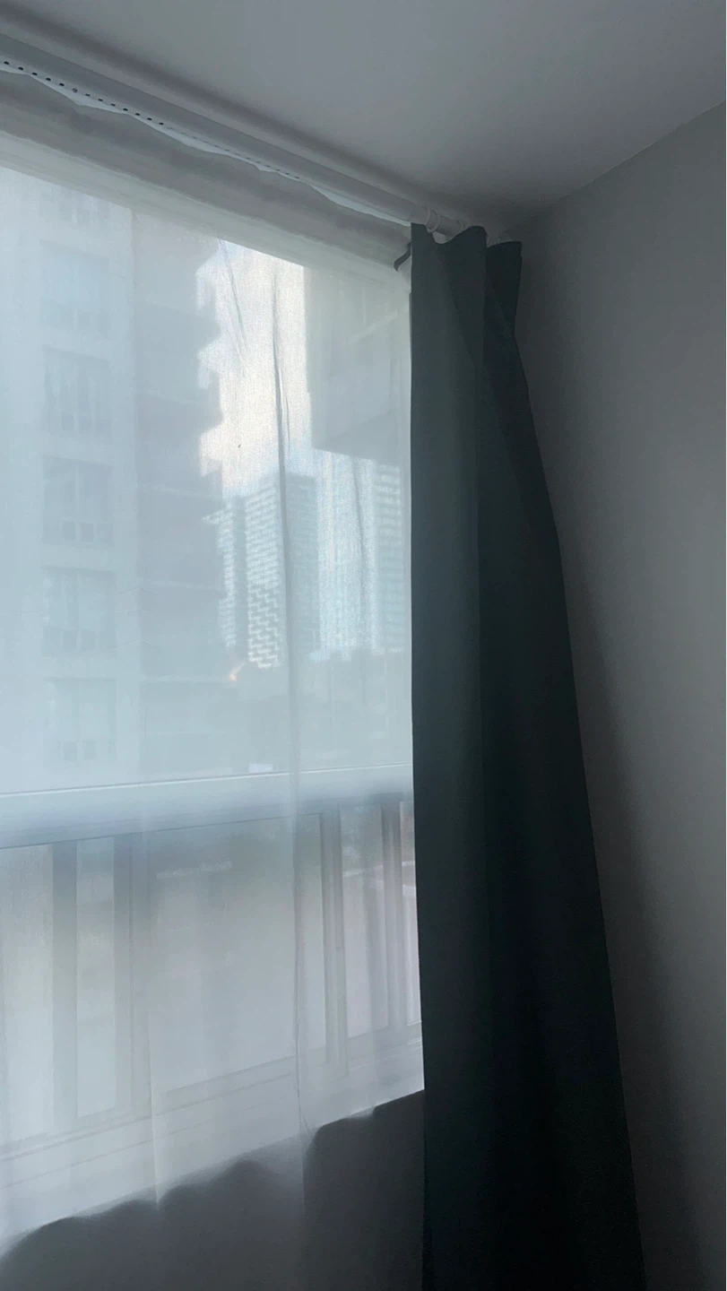 IKEA Blackout Green Curtains & Sheer Curtains with Rod - photo 4