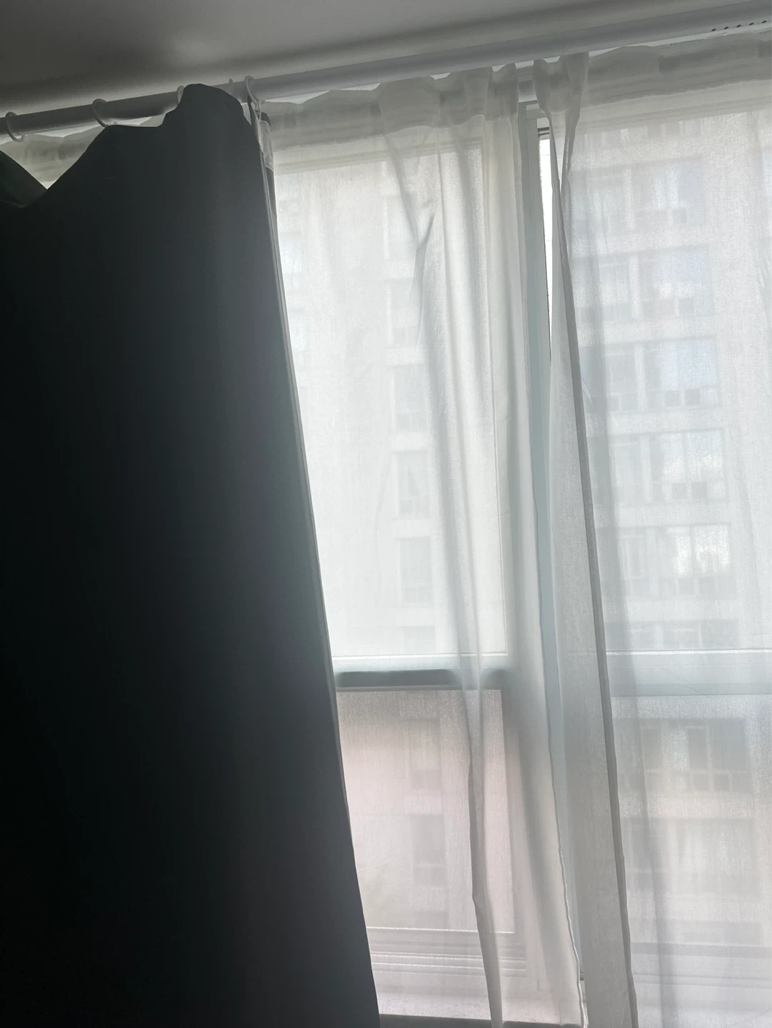 IKEA Blackout Green Curtains & Sheer Curtains with Rod - photo 2