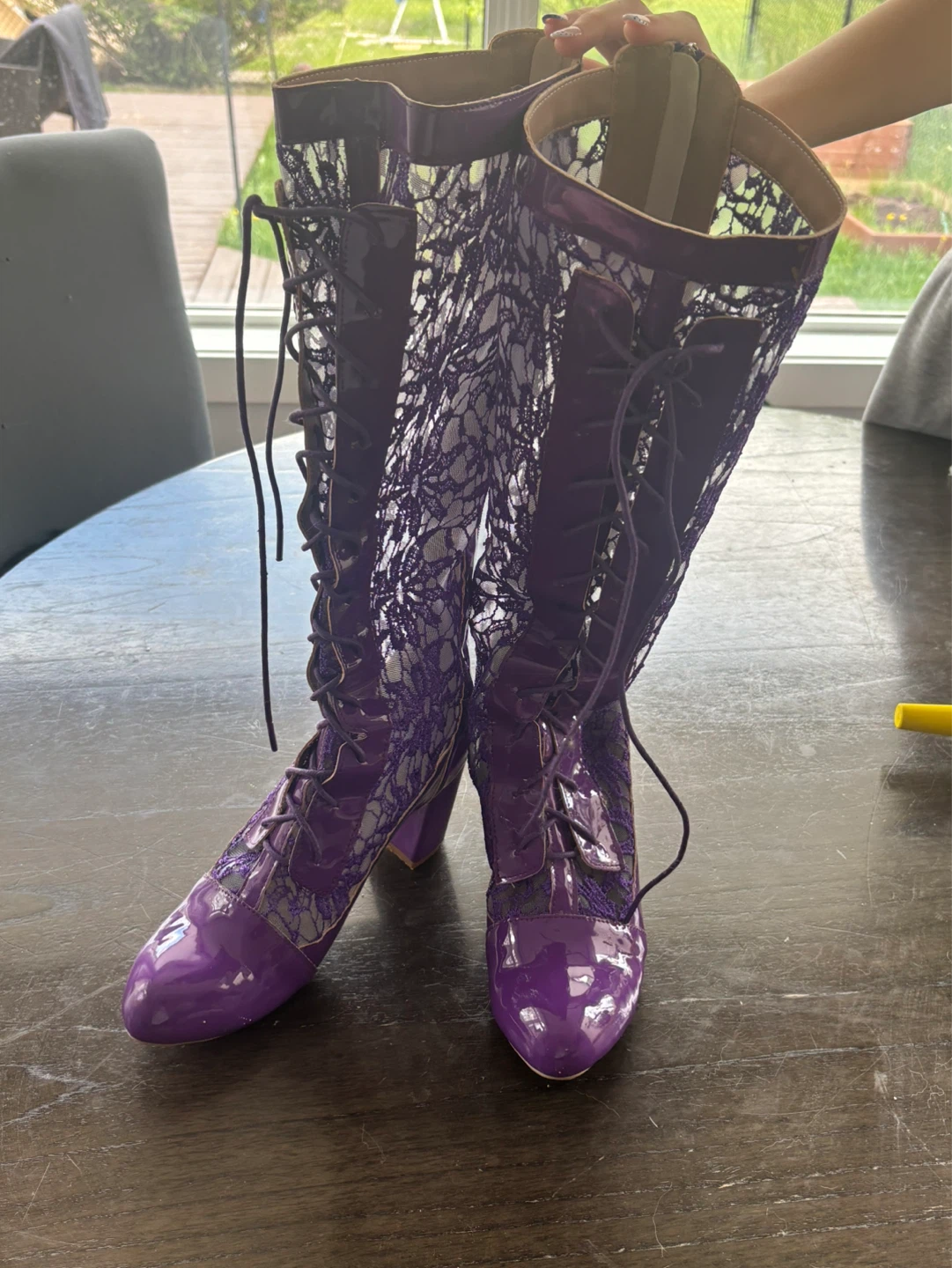 Purple Lace Up Boots - photo 2