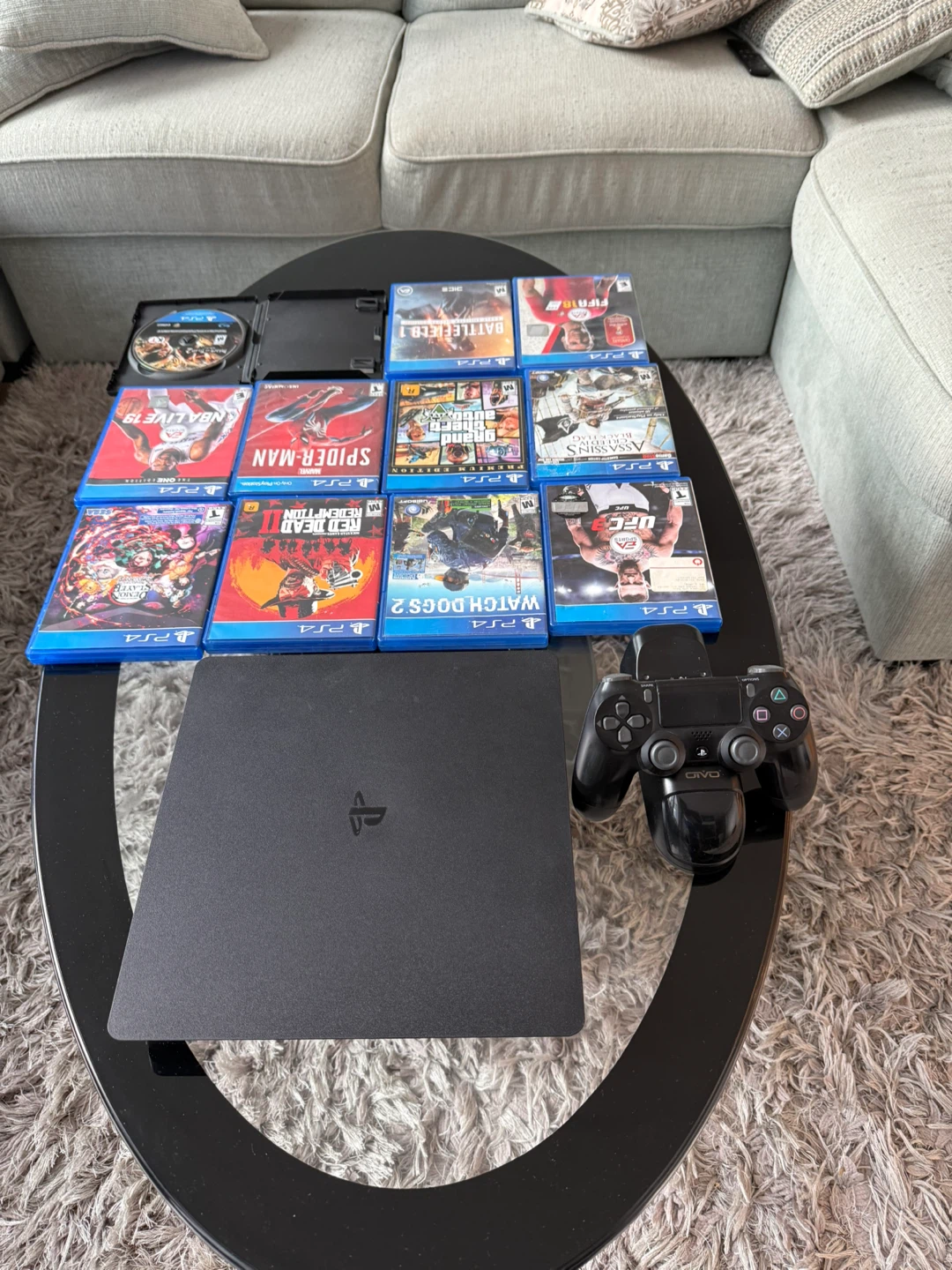 PlayStation 4 Slim Console with 9 Games and Controller