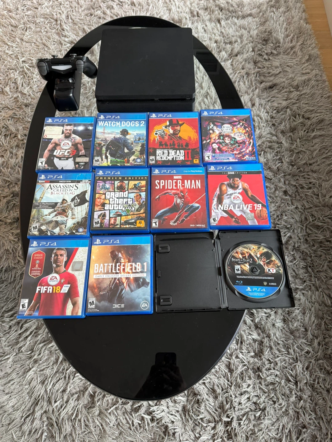 PlayStation 4 Slim Console with 9 Games and Controller - photo 2