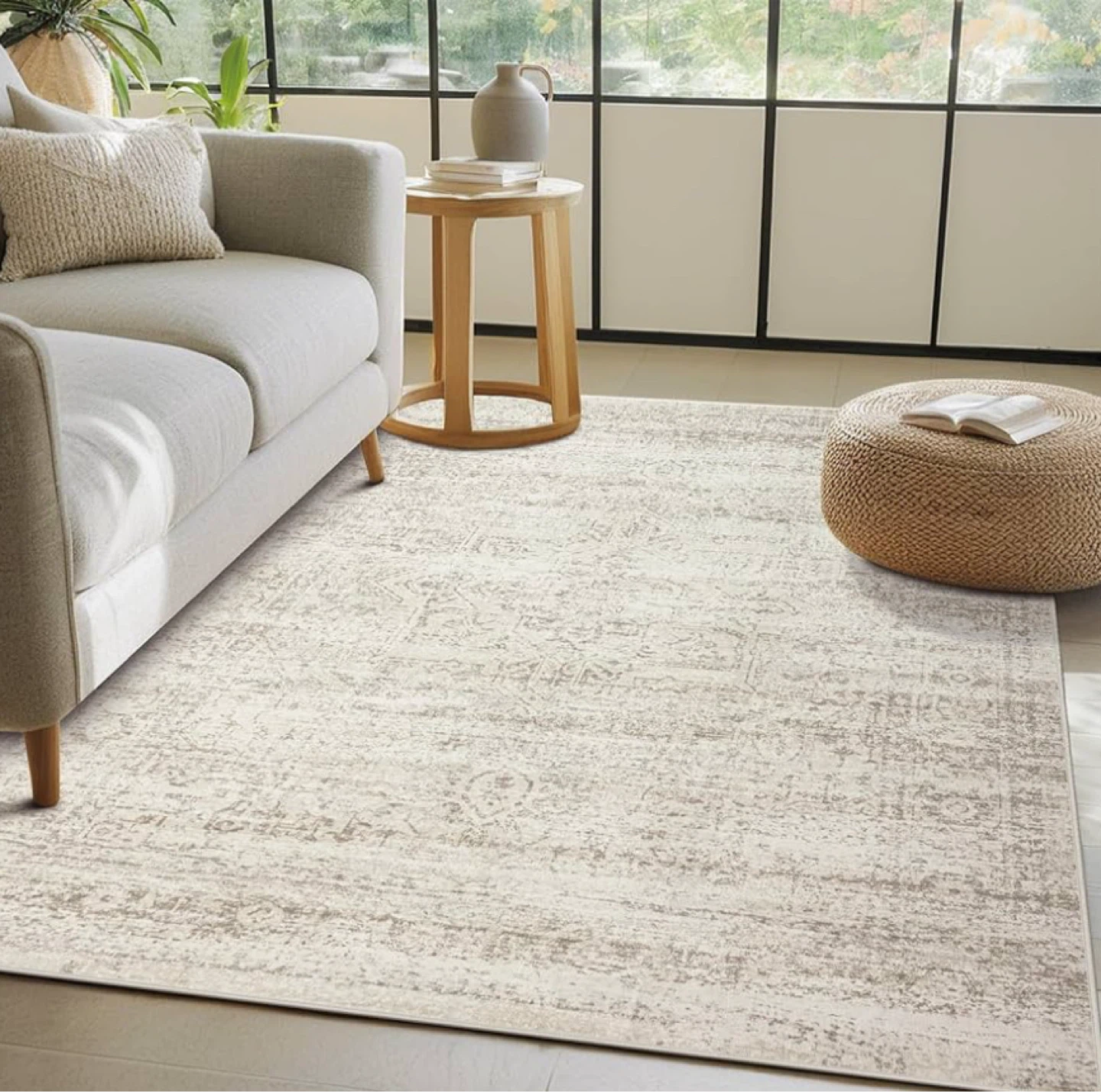 Distressed Medallion Area Rug - 3x5FT