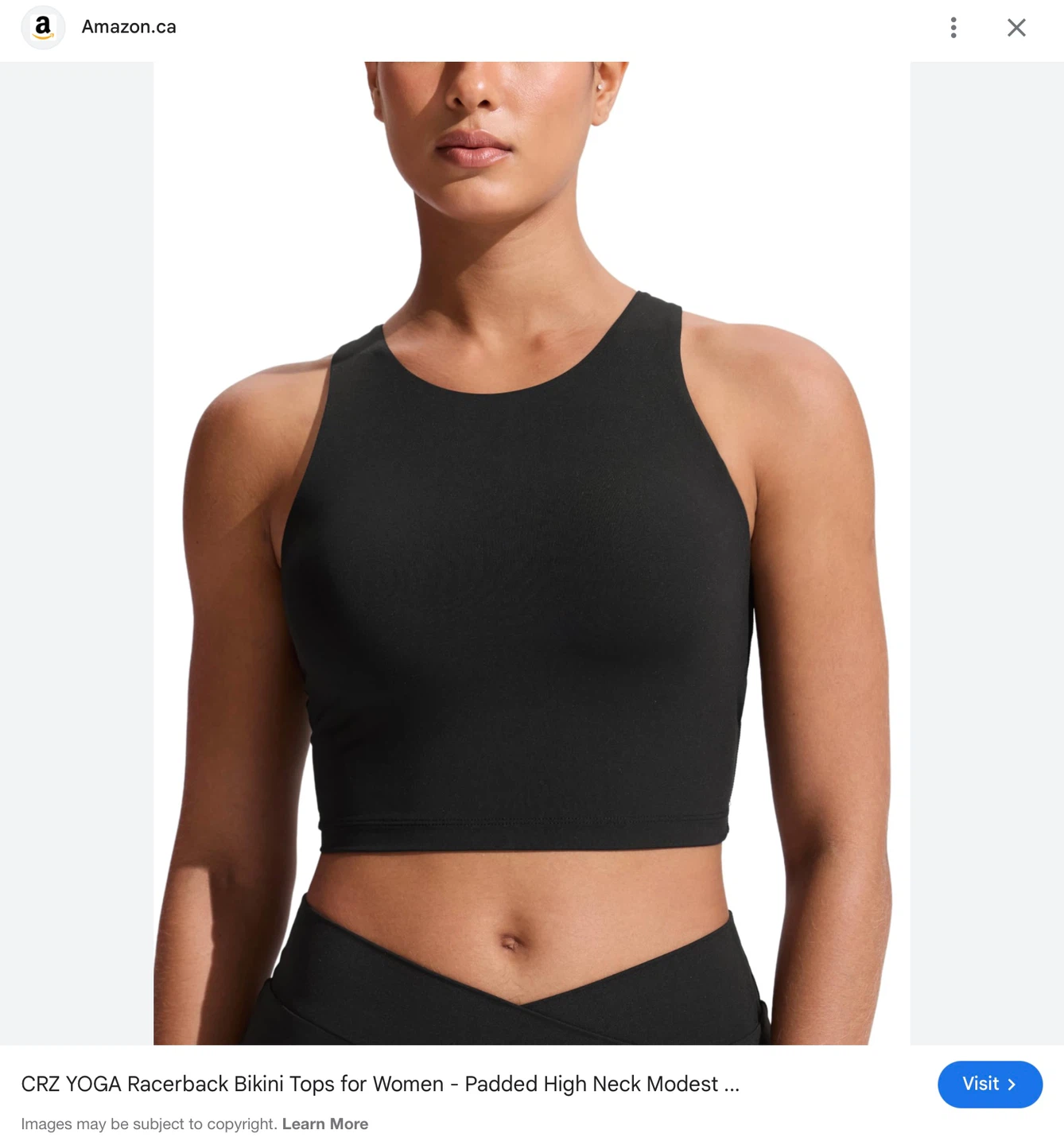 CRZ YOGA New Racerback Bikini Top - Medium