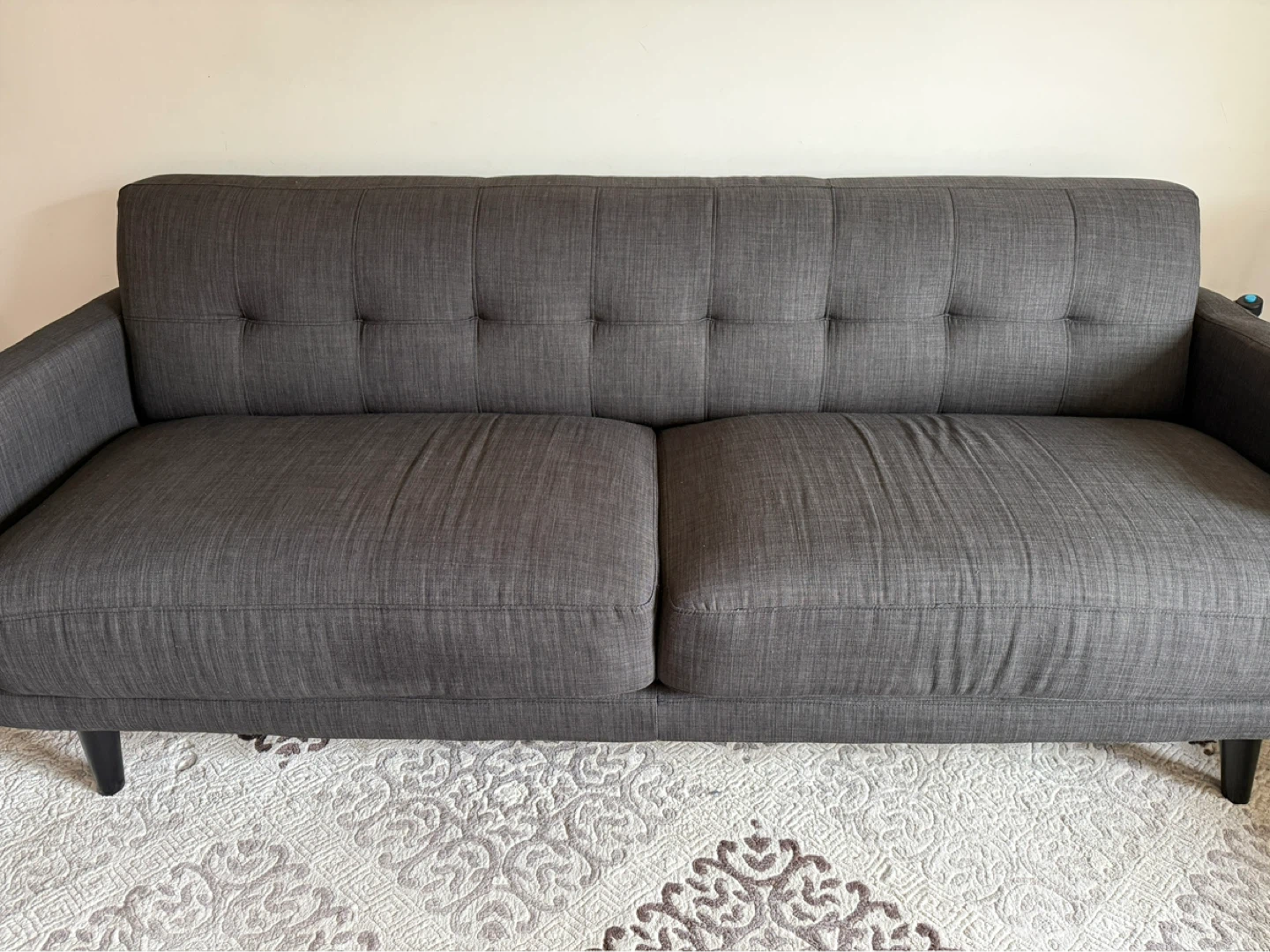 Dark Gray Tufted Sofa - photo 3
