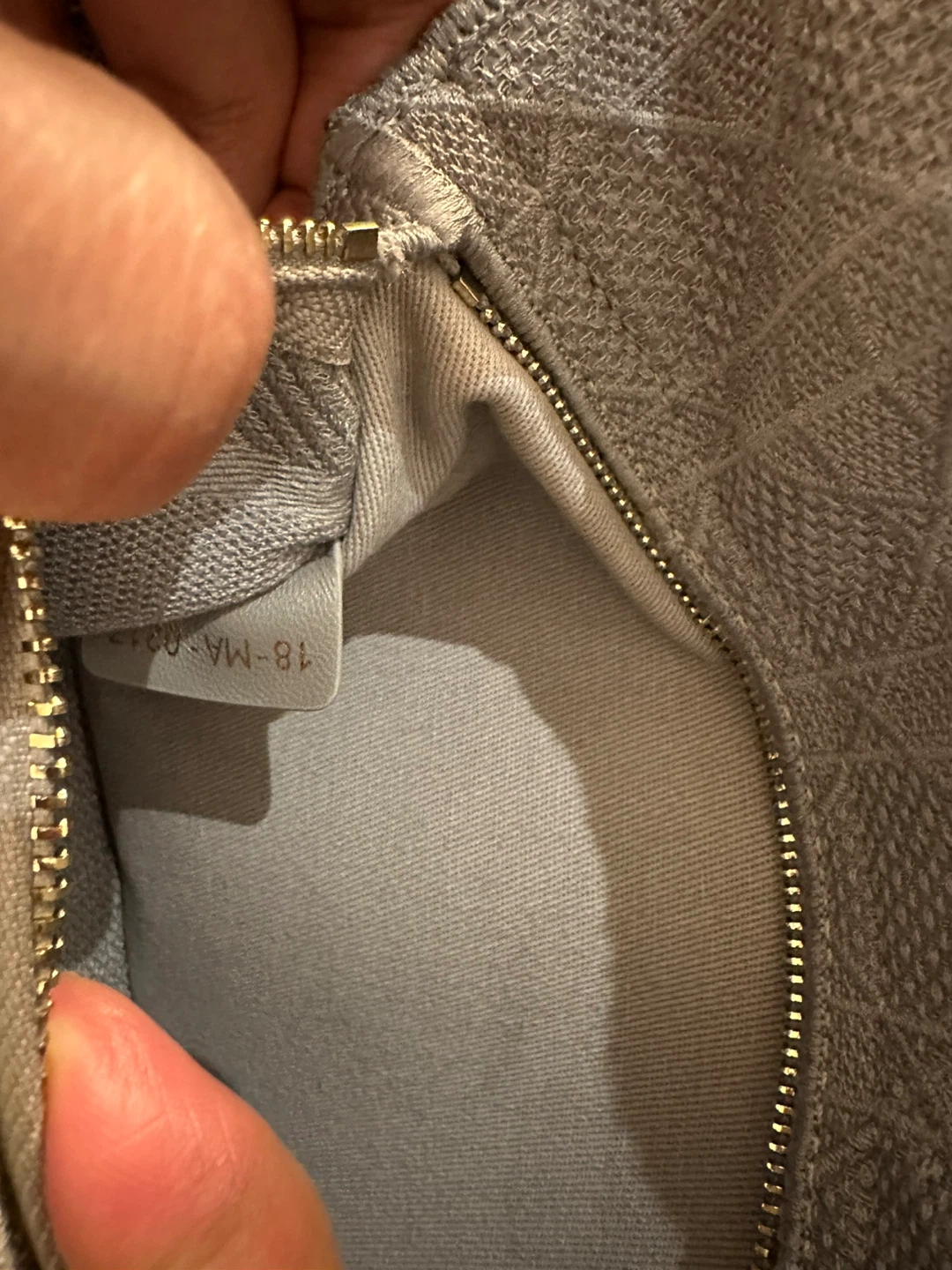 Grey Canvas Cannage Lady Handbag - photo 5