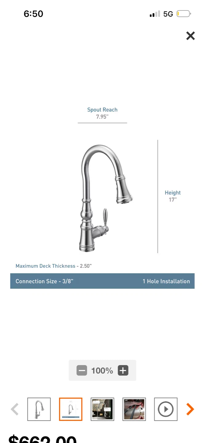 New Moen Duralock Quick Connect Kitchen Faucet - photo 2