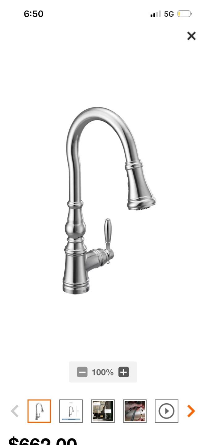 New Moen Duralock Quick Connect Kitchen Faucet