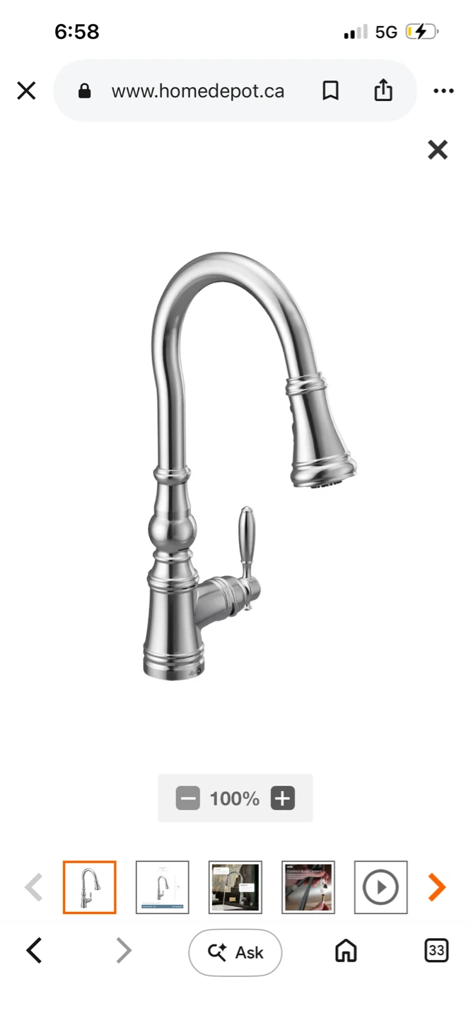 New Moen Duralock Quick Connect Kitchen Faucet - photo 5