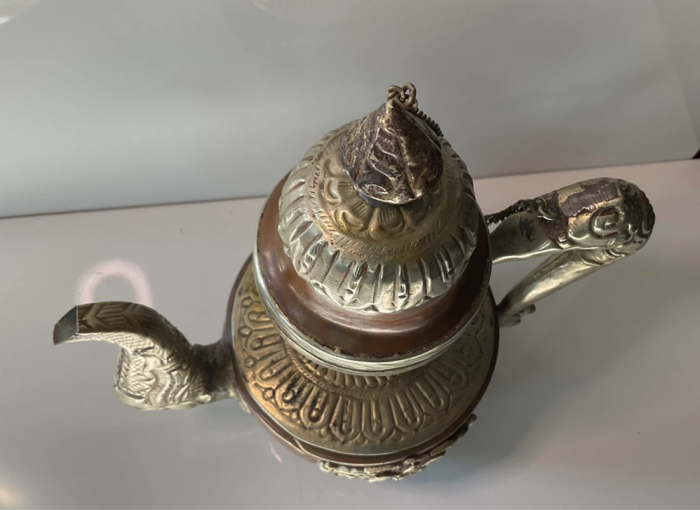 Vintage Gold Bronze Tone Middle Eastern Tibetan Tea Coffee Pot - photo 5