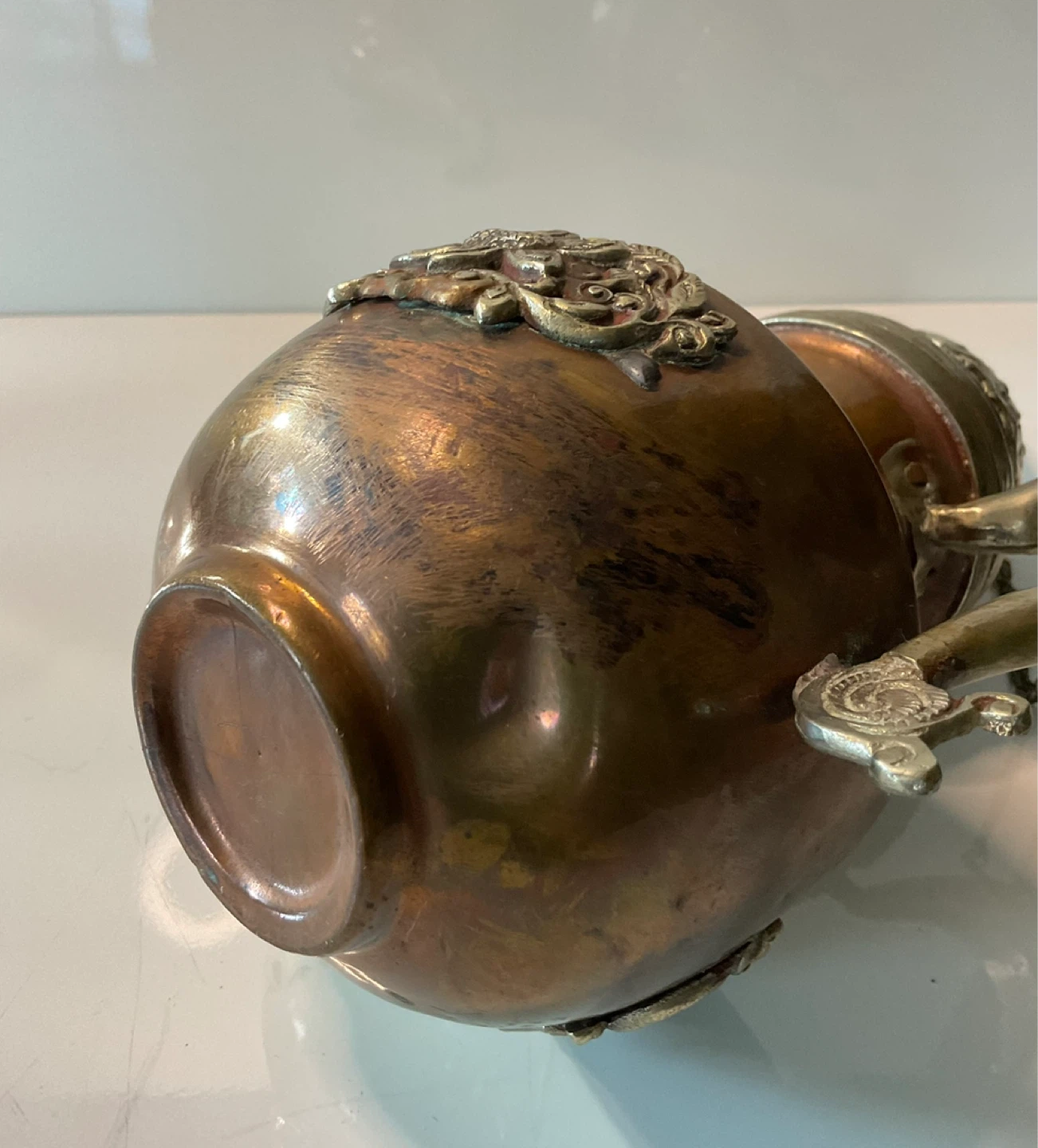 Vintage Gold Bronze Tone Middle Eastern Tibetan Tea Coffee Pot - photo 3