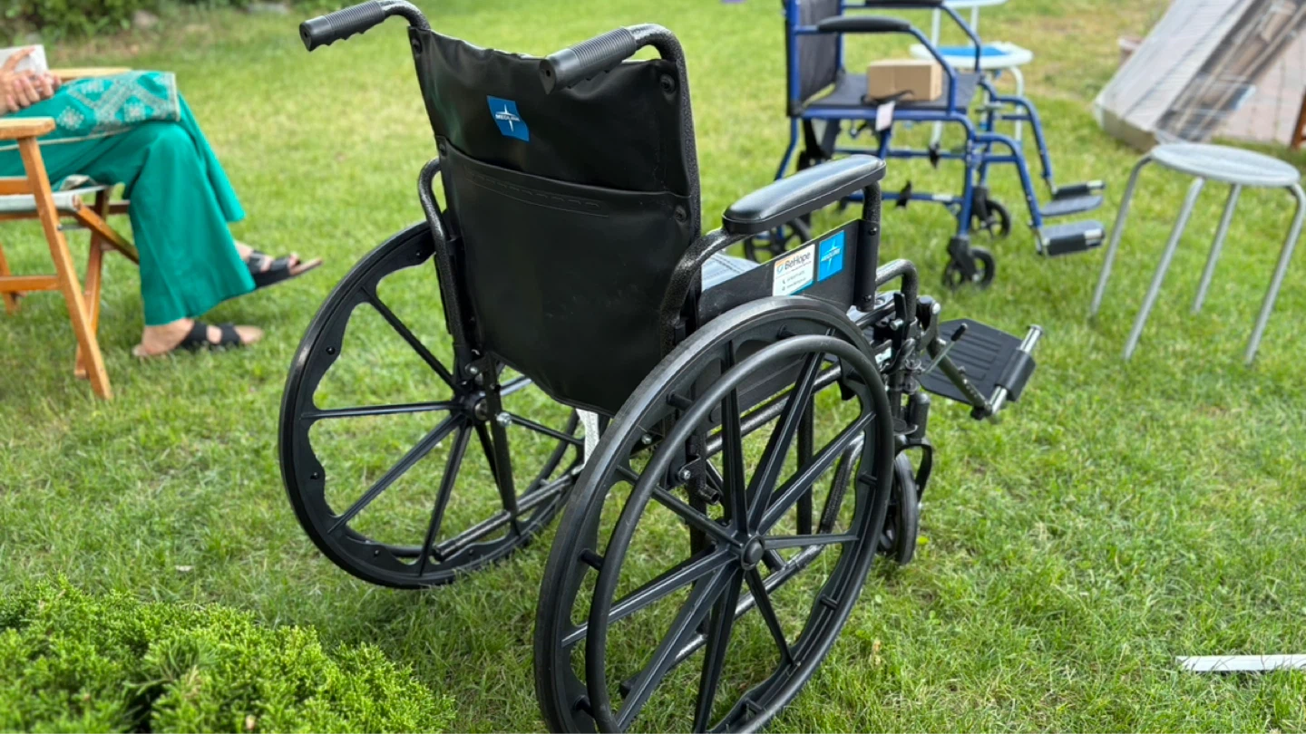 Black Folding Wheelchair