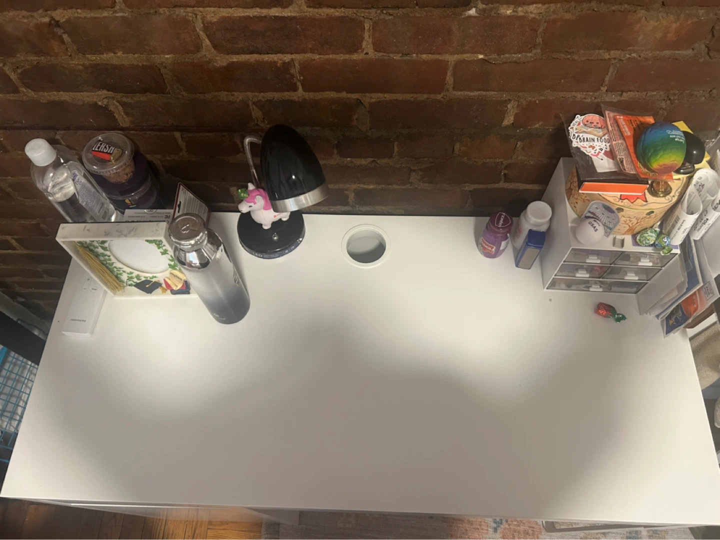 White Desk with Storage - photo 5