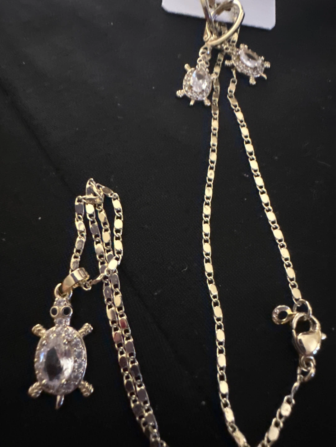 Gold-laminatedTurtle Charm Bracelet & Earrings Set - photo 2
