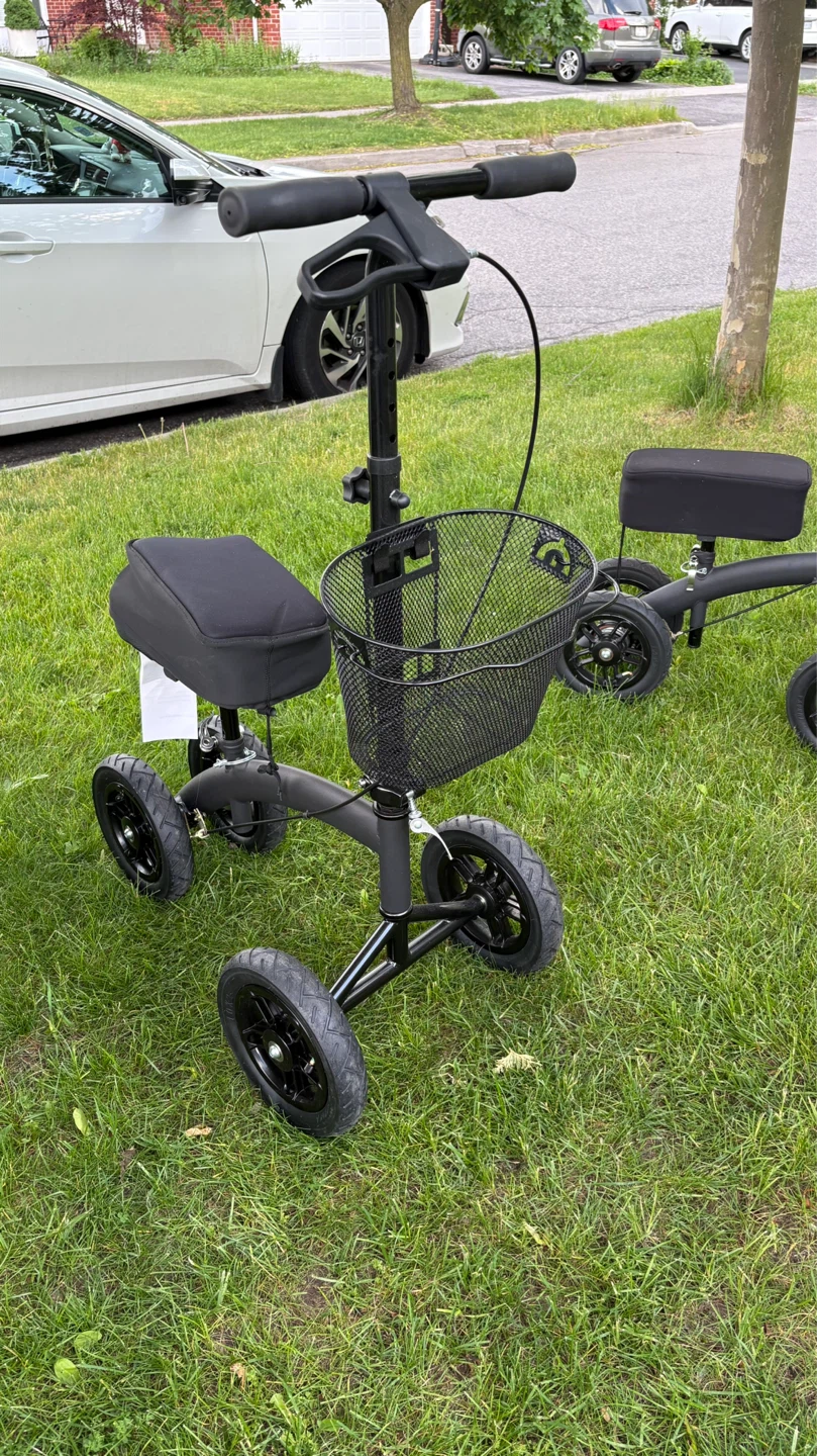 Black Knee Scooter with Basket